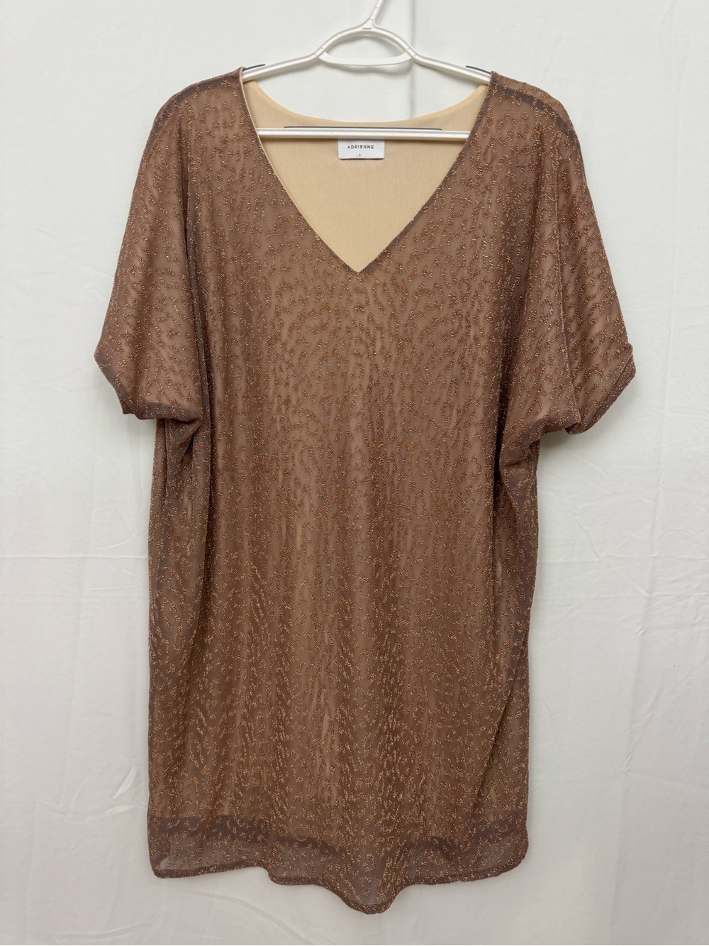 Adrienne Metallic Animal Print Shift Dress